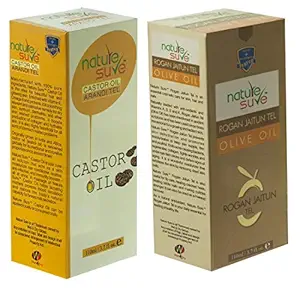 Nature Sure Combo - Castor Oil 110ml (Arandi Tail) and Rogan Jaitun Tail (Olive Oil) 110ml