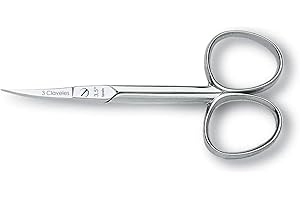 3 Claveles Tijera Manicura Curva De 9 Cm, Cutículas, color Cranberry