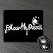 Produktbild OneMtoss mousepad gaming Designer Wort Mauspad Stoff Gummi schwarz silber