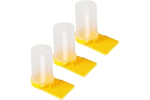 Csirnto Distributore di Acqua Ape 3 Pezzi Plastica Mangiatoia Api Attrezzatura di Api Mangiatoia Api Feeder Ciotola Bere Alveare Dispenser Acqua Api Giallo Design a Nido D'Ape Abbeveratoio per Api