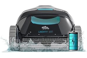 DOLPHIN Liberty 300, Robot de Piscine sans Fil, Charge par Induction, Fonction Click Up, Fond et Parois, Recommandé pour Piscines 5x10 mètres