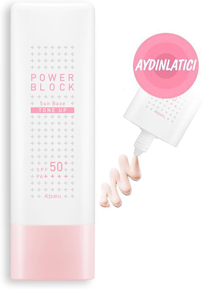 A'PIEU Power Block Pembe Ton Dengeleyici Güneş Kremi SPF50+ PA++++ 50ml