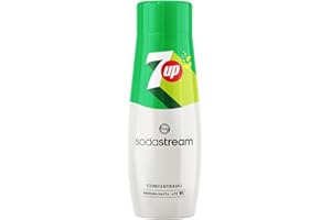 SodaStream - Concentrado de Refresco Sabor 7UP, Prepara hasta 9L de Bebida, Apto para Todas las Máquinas Gasificadoras de Agua SodaStream - 440 ml, El embalaje puede variar
