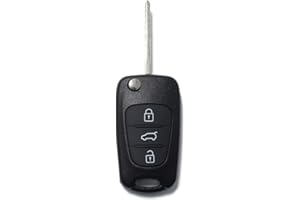 LAGE Coque de rechange pour clé à 3 boutons pour télécommande, KIA Cee'd, K2, K5, Lotze, Magentis, Optima, Picanto, Rio, Sportage, Venga et HYUNDAI i20, i30, ix20, ix35, Verna