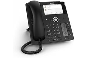Snom D785 IP Telefon, SIP Tischtelefon Farbe + SmartScreen, 12 SIP-Identitäten, Sensorhakenschalter, Bluetooth, USB, 48 selbstbeschriftende Schlüssel (12 physische), Schwarz, 00004349