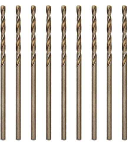 DelitonGude 4,8 mm HSS M35 kobalt twist-boor, hogesnelheidsstaal, set 10, geschikt voor staal, gietijzer en andere metalen (4,8 mm