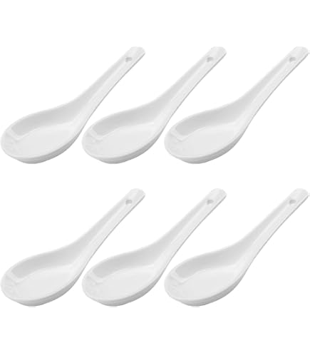 12 Pièces Cuillères à Soupe Cuillères Asiatiques En Mélamine Cuillère à