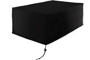 Fablcrew Housse Mobilier de Jardin Extérieur Grande étanche Cube Set de Table Housse de Protection pour Rotin Terrasse des Ensembles Noir (308 * 138 * 98CM)