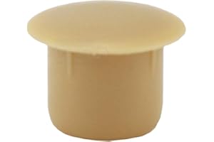 IROX - 10 tapones para los agujeros de 10 mm de diámetro, color beige, de plástico, con cabeza de 14 mm