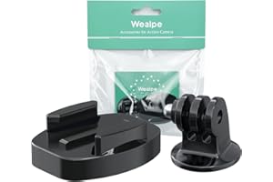 Wealpe Stativ Mount Adapter Halterung Stativadapter Schnellspann Stativhalterung Kompatibel mit 11, 10, 9, 8, 7, Max, Fusion, Hero (2018), 6, 5, 4, Session, 3+, 3, 2, 1, DJI Osmo, Xiaomi Yi Kameras