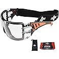 ToolFreak-Rip Out Sports Style Safety Glasses with Foam Padding For Men & Women | Protective Eyewear With Wraparound Impact Resistant Frame and Lens