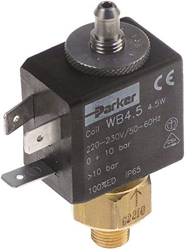 2 Way Solenoid Valve 230 V DN 2.5 mm Spool Type wb4.5 -10 to + 70FC Length 68 mm Connector 1/8 Inch