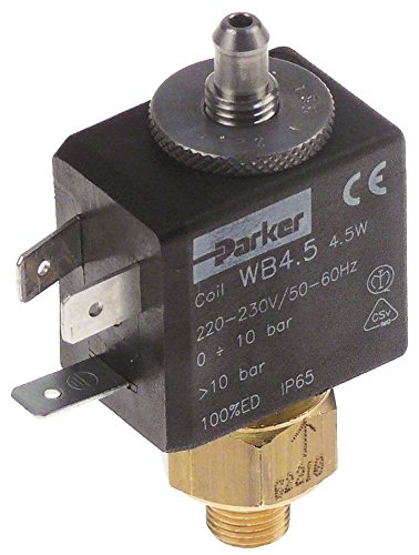 2 Way Solenoid Valve 230 V DN 2.5 mm Spool Type wb4.5 -10 to + 70FC Length 68 mm Connector 1/8 Inch