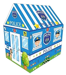 OXOUR Doll House Jumbo Size Extremely Light Weight , Water and Fire Proof Kids Play Tent House for 10 Year Old Girls and Boys (Doll House Tent) (Police Tent)