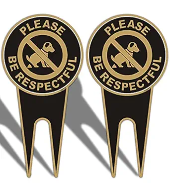 No Dog Poop Yard Signs Double Sided Please Be Respectful Sign 6 x 12 Inches No Poop and Pee Dog Yard Warning Sign Sturdy Aluminum Weather Resistant UV Protect Durable Ink Easy to Install 2 Pack