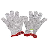 Gants résistants aux coupures pour enfants - Gants coupants de sécurité de qualité alimentaire pour la préparation de repas, en plein air - EN388, niveau 5, protection contre les couteaux