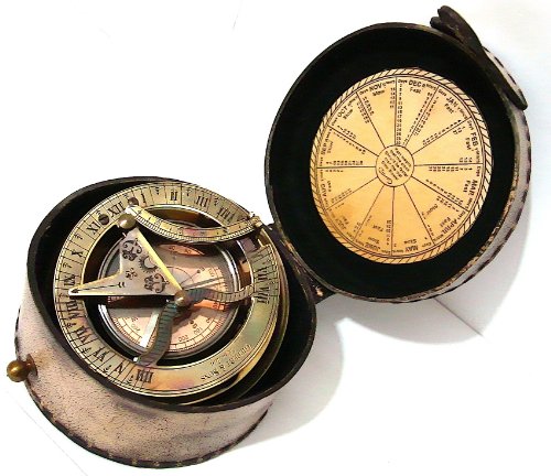 casanova nauticals Latón Bolsillo de Reloj de Sol brújula - Reloj Solar brújula