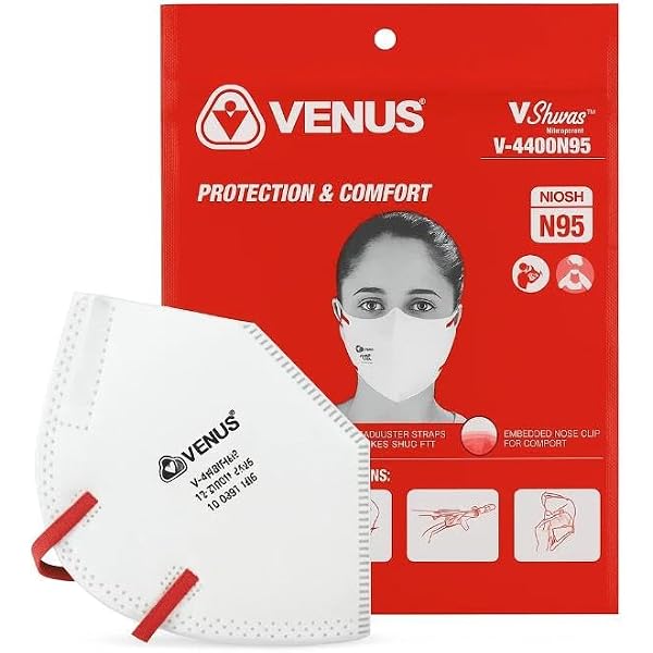 BYD CARE KN95 Respirator, 50 Pieces, Breathable & Comfortable