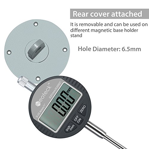 Neoteck Digitale Messuhr 0.01/0.0005“ Digital Messuhr Messtaster 0-25.4mm/1“ Digital Dial indicator Messgerät - 3