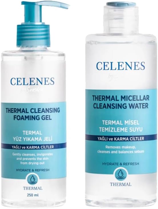 Celenes By Sweden Termal Yüz Temizleme Seti Ikisi Bir Arada Yağlı Ve Karma Ciltler 250 Ml + 250 Ml