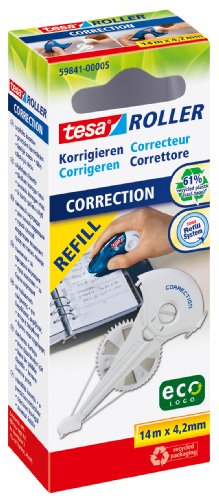 tesa ecoLogo 59841, Refill Korrekturroller, 4.2 mm x 14 m, 5 Stück - 2