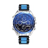 Souarts Herren Galliumnitrid Glas Silkon Armband Uhr Analog Quarz mit Battterie
