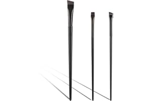 Qianyu Lot de 3 pinceaux de maquillage professionnels 3 styles professionnels pour sourcils, anti-cernes, ultra fins, inclinés et inclinés, poils synthétiques de précision
