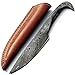 Produktbild SGNS-9379 Benutzerdefinierte handgefertigte Damaststahl Klinge Messer 23 cm Länge Damast Griff einteiliges Messer mit Lederscheide Top-Qualität Chef Kitchen Billet Folding Camping Schmuck Besteck