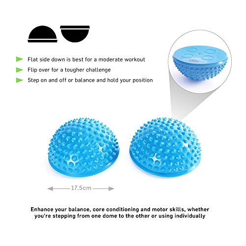 66fit Igel-Balance-Pods mit Pumpe (2er Set) – Physiotherapie, Training, Balance - 2