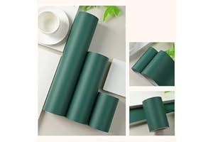 Dostear Bordi Greche Pannelli Adesivi Bordo Adesivo per Pareti Striscia Adesiva Muro Decorativa Greca Adesiva per Parete verde scuro 30cm X 500cm