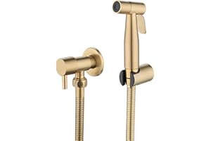 [LOSCHEN] Spruzzatore del bidet per la toilette, Doccetta per bidet per WC, kit di spruzzatore per bidet in acciaio inossidabile, facile da installare (oro)