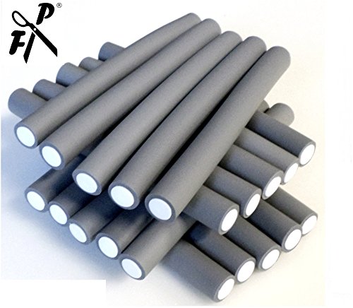 Papilotten - Flex-Wickler Set 20 Stck. + Kosmetiktasche - 19 mm grau