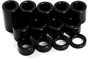Tarazon Black 13 Pieces ID 3/4 Inch OD 1 1/8 Inch Wheel Axle Spacer for Harley Softail Touring Sportster Dyna