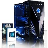 VIBOX Gaming PC - Sniper 10XW - 4.2GHz Intel i7 Quad Core CPU, Geforce GTX 1060, VR Ready, Water Cooled, Desktop Computer with Game Bundle, Windows 10 OS, Blue Internal Lighting and Lifetime Warranty* (Super Fast Intel i7 7700 Kabylake 4-Core CPU Processor, Nvidia GeForce GTX 1060 3GB Graphics Card, 16GB DDR4 2133MHz RAM, Super Fast 120GB Solid State Drive SSD, 2TB (2000GB) Sata III 7200rpm Hard Drive HDD, AIO Liquid Cooler, 600W 85+ PSU, Vibox Blue Case, H110 Motherboard)