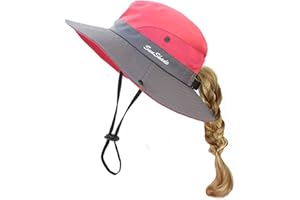 SS_SELLER Kinder Faltbarer Sonnenhut Fischerhut Sommerhut UV Schutz Wanderhut Gartenhut Wasserdicht Outdoor Buschhut mit Verstellbare Kinnband