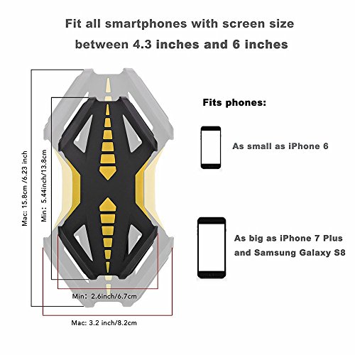 Fahrrad Handyhalter, GVDV universal Silikon Bike Fahrrad Handyhalterung Motorradhalter Fahrradlenker, Handy-Halterung fÃ¼r iPhone/Samsung/Blackberry/HTC/GPS