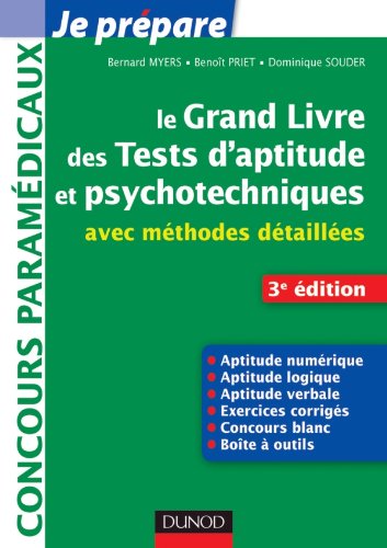 couverture de : Le grand livre des tests d'aptitude et psychotechniques a...