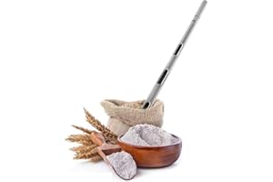 YJINGRUI φ25mm Sonda para Grano Sonda Muestra de Acero Inoxidable Muestreador de Cereales Herrameinta de Muestreo de Tubo Doble para Trigo Fertilizante Químico 0.5m(3ranuras)