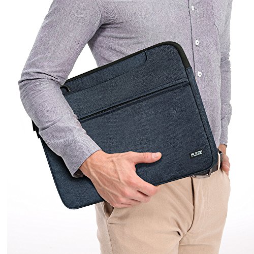 Plemo 13 – 13,5 Zoll Laptop Tasche mit Schultergurt, Hülle Tasche Aktentasche für Laptops / MacBook / Notebook, Dunkelblau - 7
