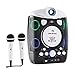 Price comparison product image auna Kara Projectura • Children's karaoke • Karaoke player • Karaoke set • Projector • 2 x dynamic microphone • CD+G player • USB port • MP3-compatible • Video output • LED lighting effect • Black