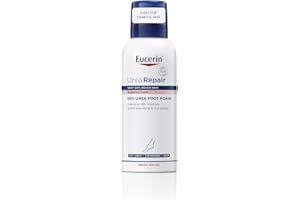 Eucerin UreaRepair Espuma para Pies 10% Urea (150 ml), crema para pies secos y agrietados hidratante y calmante hasta 48h, crema hidratante con urea y ceramidas