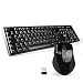 Produktbild SUDO Kabellose Tastatur und Maus, 2.4G Kabellose Tastatur und Maus Combo Set, 104 Tasten, 800/1200/1600DPI Maus, QWERTZ, Deutsches Layout - Schwarz
