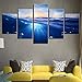 Produktbild Comeyang Wohnzimmer Dekoration Wandbild Dekorative Sternenölgemälde, Strandmeerblicklandschaft frisch 3 Anstrichkern 20x35cmx2 20x45cmx2 20x55cmx1