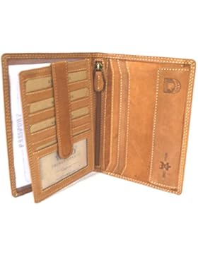 Große Wildleder Reisepass- und Kreditkartenetui Passportetui Reisegeldbörse Dokumententasche