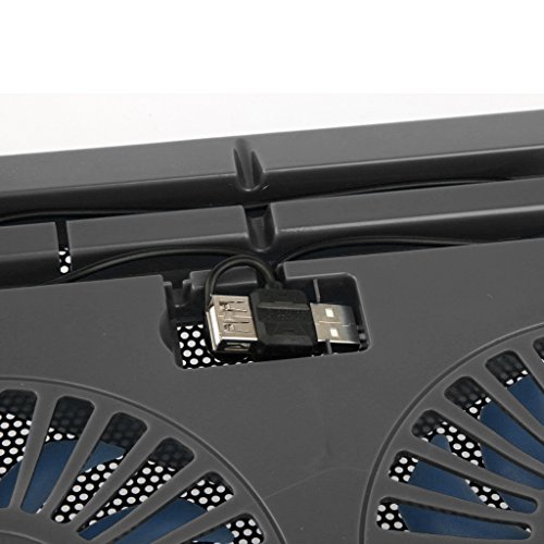 Luefter Kuehler Cooling Pad Stand Kuehler USB-Kabel Fuer Laptop-PC Notebook Schwarz - 4