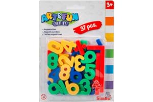 Simba 104591457Y06 - Art & Fun Magnetiska Siffror/Symboler - Magnetiska Siffror och Matematiska Symboler från Art & Fun, 37 delar, 3,2 cm, Från 3 år