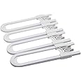 Lot De 4 Loquets De Sécurité Pour Placards - Forme En U, Sans Perçage - Pour Protéger Bébé Des Armoires