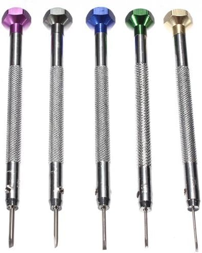 Musuntas 5x screwdriver screwdriver set slot Dreher 0.8-1.6mm watch tools