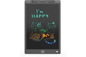 Foydream Tavoletta Grafica LCD Scrittura 16 Pollici, Lavagnetta Cancellabile Bambini con Display Colorato, Tavoletta Grafica per Giochi Bambini 2 3 4 5 6 7 Anni Ragazze Ragazzo (Nero)