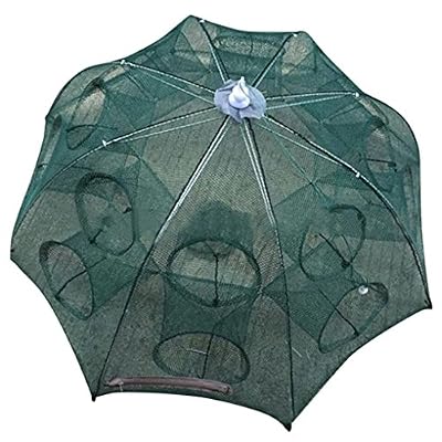 Bescita Aquarium Manquait, automatique Filet de pêche crevettes Cage en nylon pliable Crabe Piège à poisson en fonte